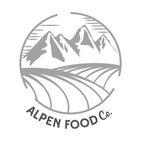 Alpen Food Co logo black and white